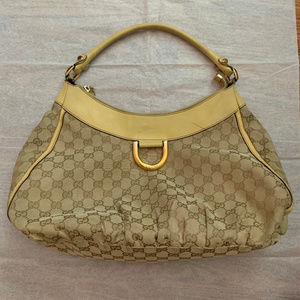 Authentic Gucci Gold & Tan Bag Purse
